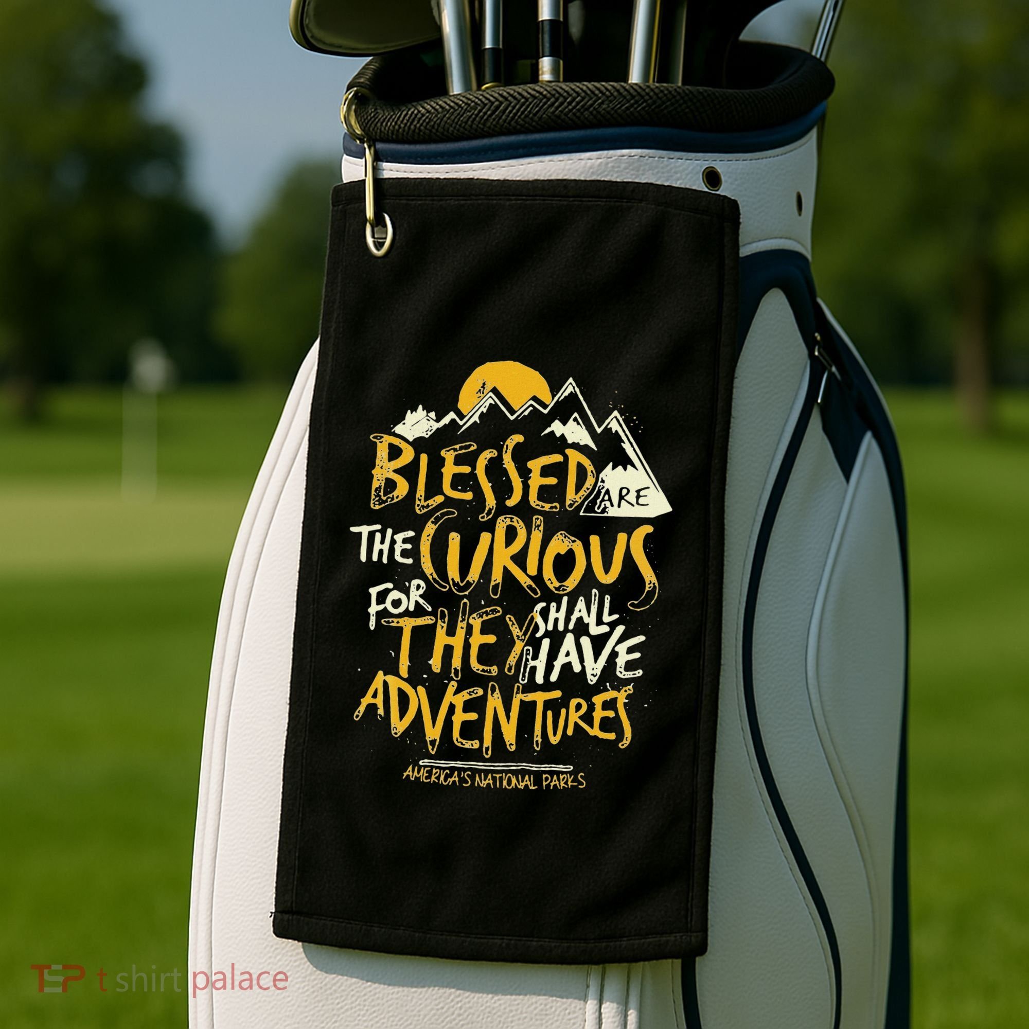 Blessed Are The Curious Golf Towel