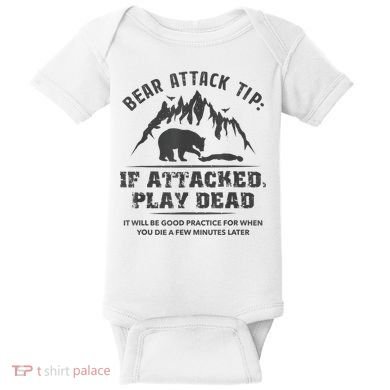 Bear Attack Tip Camping Hiking Travel Adventure Vintage Baby Bodysuit