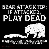 Bear Attack Tip If Attacked Play Dead Backpack thumb 2