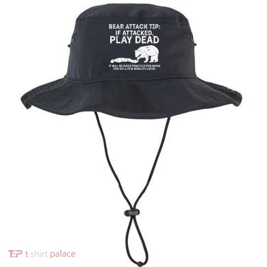 Bear Attack Tip If Attacked Play Dead Bucket Hat