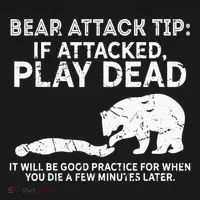 Bear Attack Tip If Attacked Play Dead Women's Hoodie thumb 2