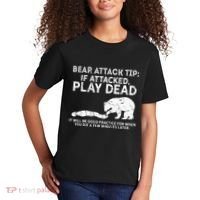 Bear Attack Tip If Attacked Play Dead Kids T-Shirt thumb 2