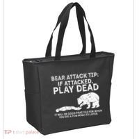 Bear Attack Tip If Attacked Play Dead Tote Bag thumb 2