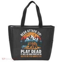 Bear Attack Tip Play Dead Funny Camping Hiking Mountain Tote Bag thumb 0