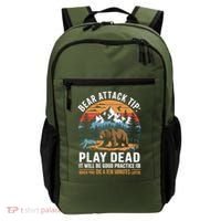Bear Attack Tip Play Dead Funny Camping Hiking Mountain Backpack thumb 0
