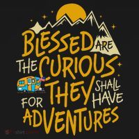 Blessed Are The Curious For They Shall Have Adventures Sweatshirt thumb 3