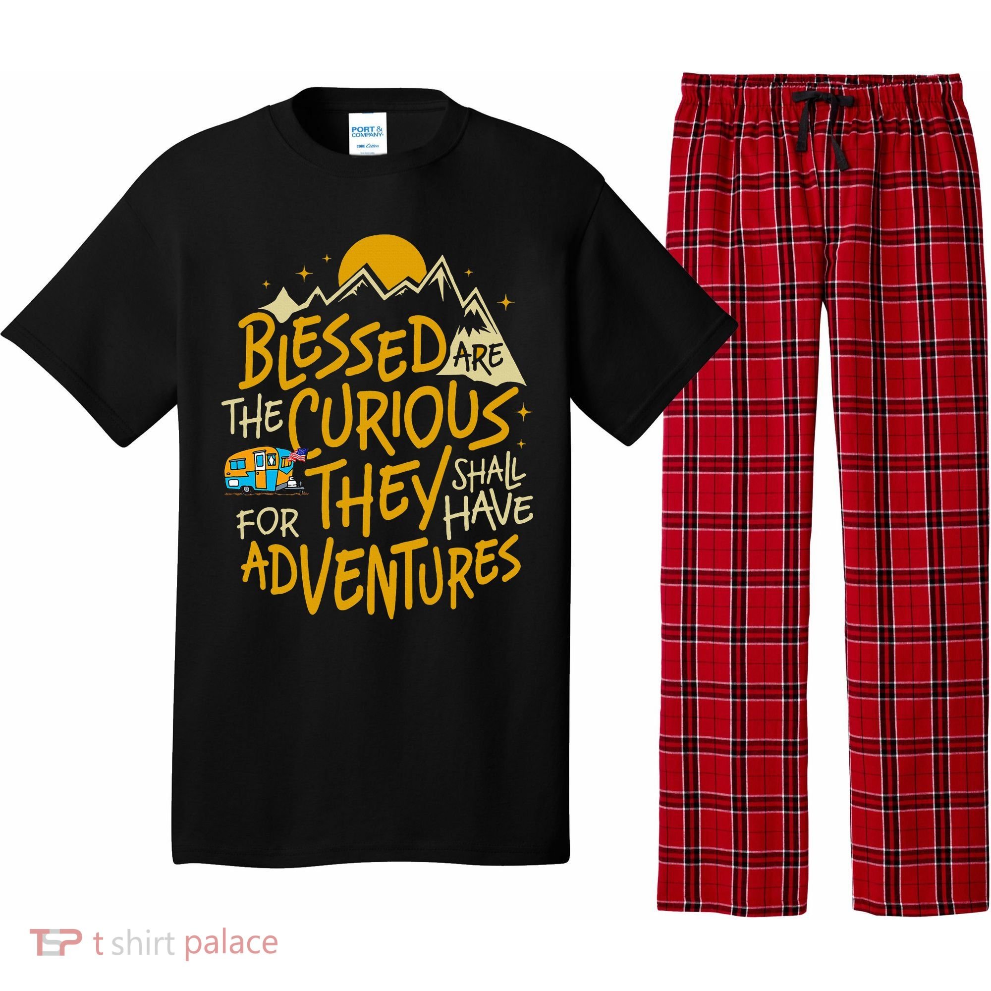 Blessed Are The Curious For They Shall Have Adventures Pajama Set