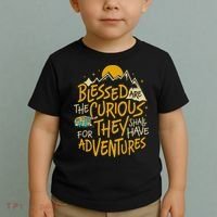 Blessed Are The Curious For They Shall Have Adventures Toddler T-Shirt thumb 2
