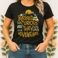 Blessed Are The Curious For They Shall Have Adventures Women's T-Shirt thumb 2