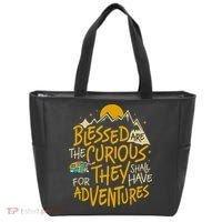 Blessed Are The Curious For They Shall Have Adventures Tote Bag thumb 0
