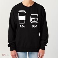 Big And Tall Am To Pm Coffee Whisky Rum Tequila Vodka Women's Sweatshirt thumb 0