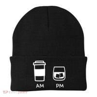 Big And Tall Am To Pm Coffee Whisky Rum Tequila Vodka Beanie thumb 0