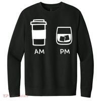 Big And Tall Am To Pm Coffee Whisky Rum Tequila Vodka V.I.T. Fleece Crew Sweatshirt thumb 0