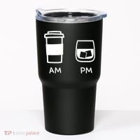 Big And Tall Am To Pm Coffee Whisky Rum Tequila Vodka Tumbler thumb 0