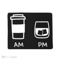 Big And Tall Am To Pm Coffee Whisky Rum Tequila Vodka Mousepad thumb 0