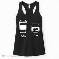 Big And Tall Am To Pm Coffee Whisky Rum Tequila Vodka Women's Tank Top thumb 0
