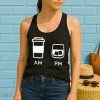 Big And Tall Am To Pm Coffee Whisky Rum Tequila Vodka Women's Tank Top thumb 2