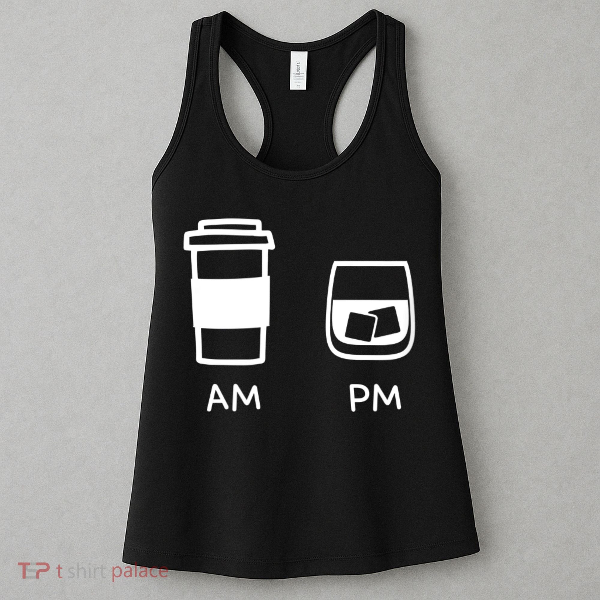 Big And Tall Am To Pm Coffee Whisky Rum Tequila Vodka Women's Tank Top