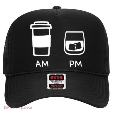 Big And Tall Am To Pm Coffee Whisky Rum Tequila Vodka Hat