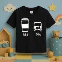 Big And Tall Am To Pm Coffee Whisky Rum Tequila Vodka Toddler T-Shirt thumb 3