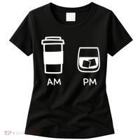 Big And Tall Am To Pm Coffee Whisky Rum Tequila Vodka Women's T-Shirt thumb 0