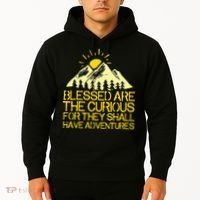 Blessed Are The Curious For They Shall Have Adventures Hoodie thumb 2
