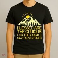 Blessed Are The Curious For They Shall Have Adventures T-Shirt thumb 3
