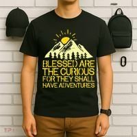 Blessed Are The Curious For They Shall Have Adventures T-Shirt thumb 6