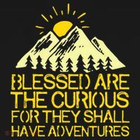 Blessed Are The Curious For They Shall Have Adventures Button thumb 1