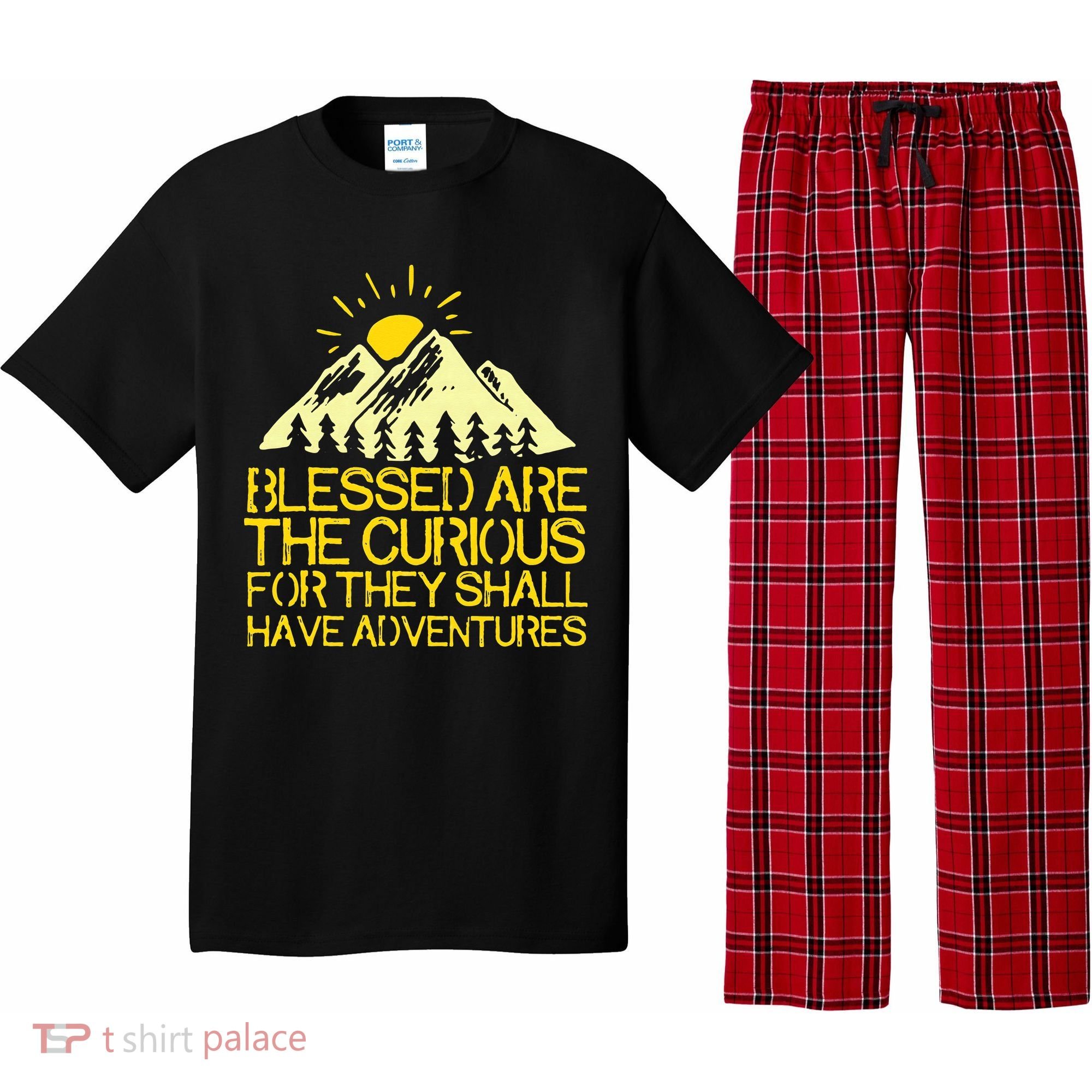 Blessed Are The Curious For They Shall Have Adventures Pajama Set