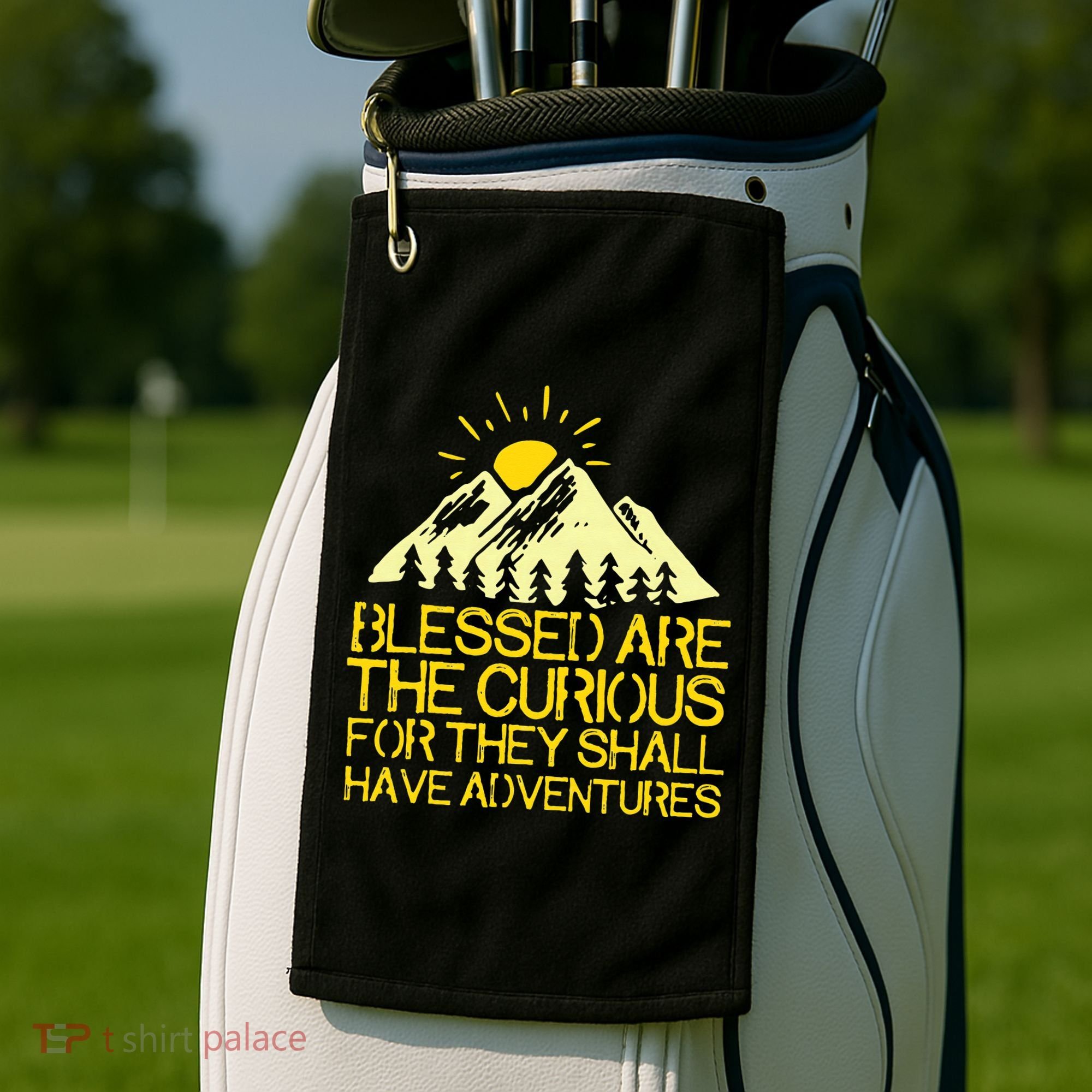Blessed Are The Curious For They Shall Have Adventures Golf Towel