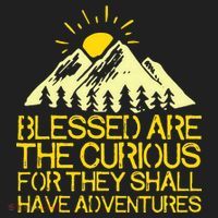 Blessed Are The Curious For They Shall Have Adventures Golf Towel thumb 3