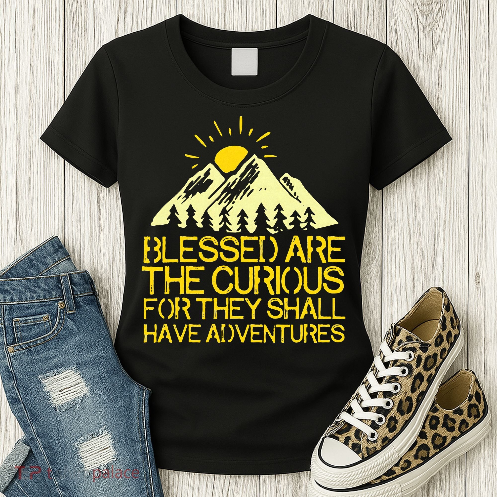 Blessed Are The Curious For They Shall Have Adventures Women's T-Shirt