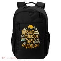 Blessed Are The Curious For They Shall Have Adventures Backpack thumb 0