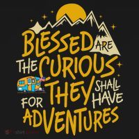 Blessed Are The Curious For They Shall Have Adventures Backpack thumb 2