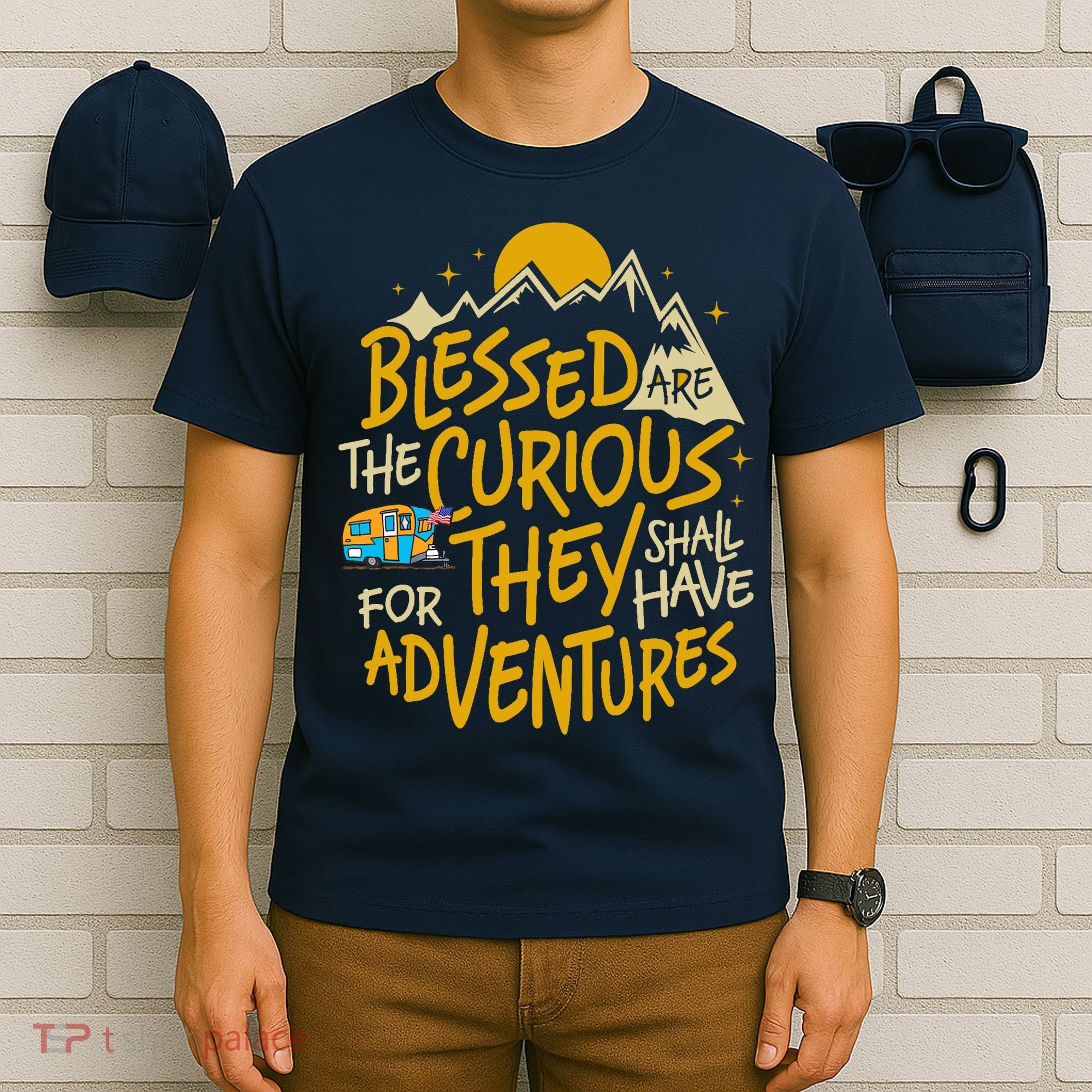 Blessed Are The Curious For They Shall Have Adventures T-Shirt