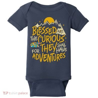Blessed Are The Curious For They Shall Have Adventures Baby Bodysuit