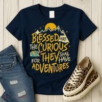 Blessed Are The Curious For They Shall Have Adventures Women's T-Shirt thumb 3