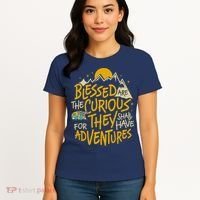 Blessed Are The Curious For They Shall Have Adventures Women's T-Shirt thumb 4