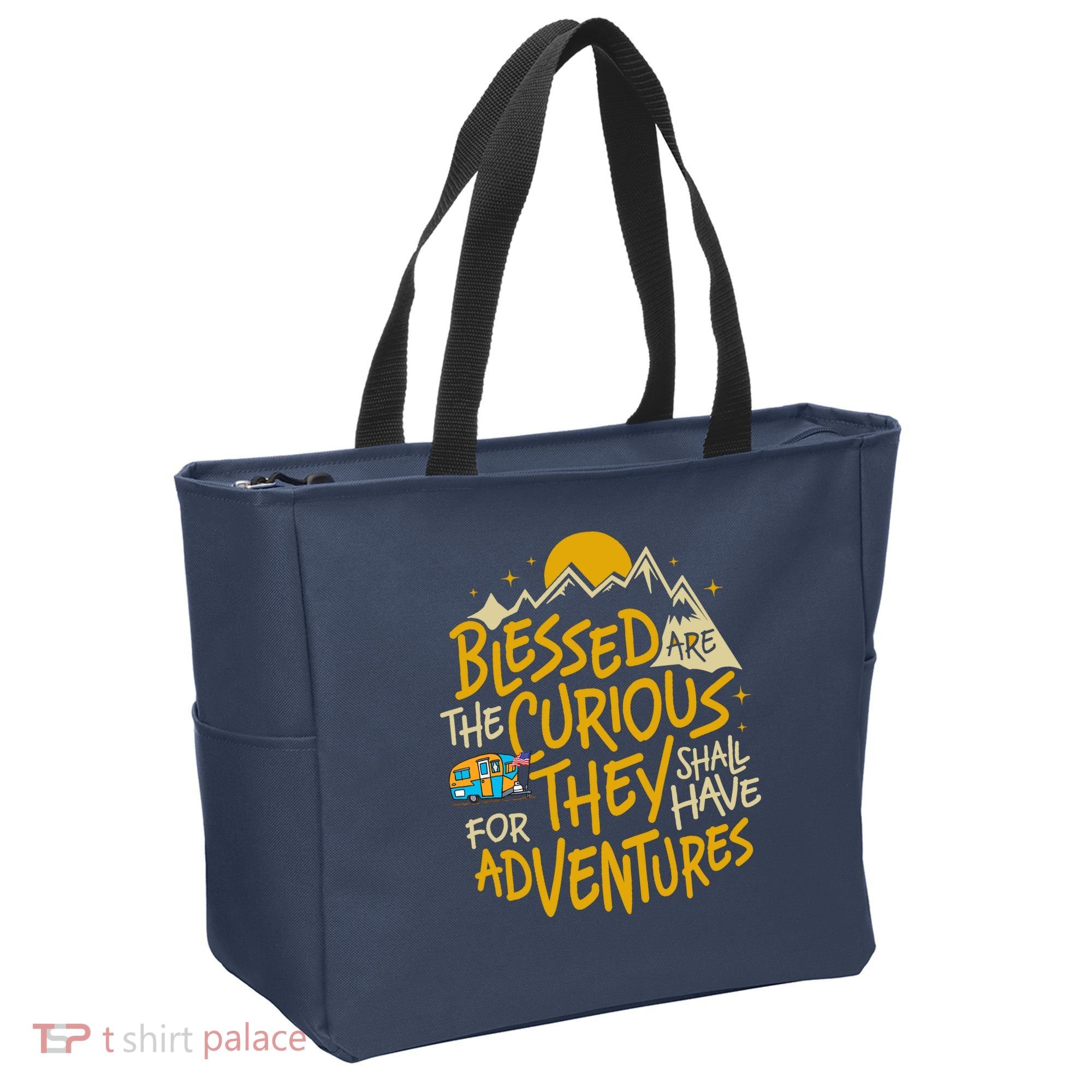 Blessed Are The Curious For They Shall Have Adventures Tote Bag