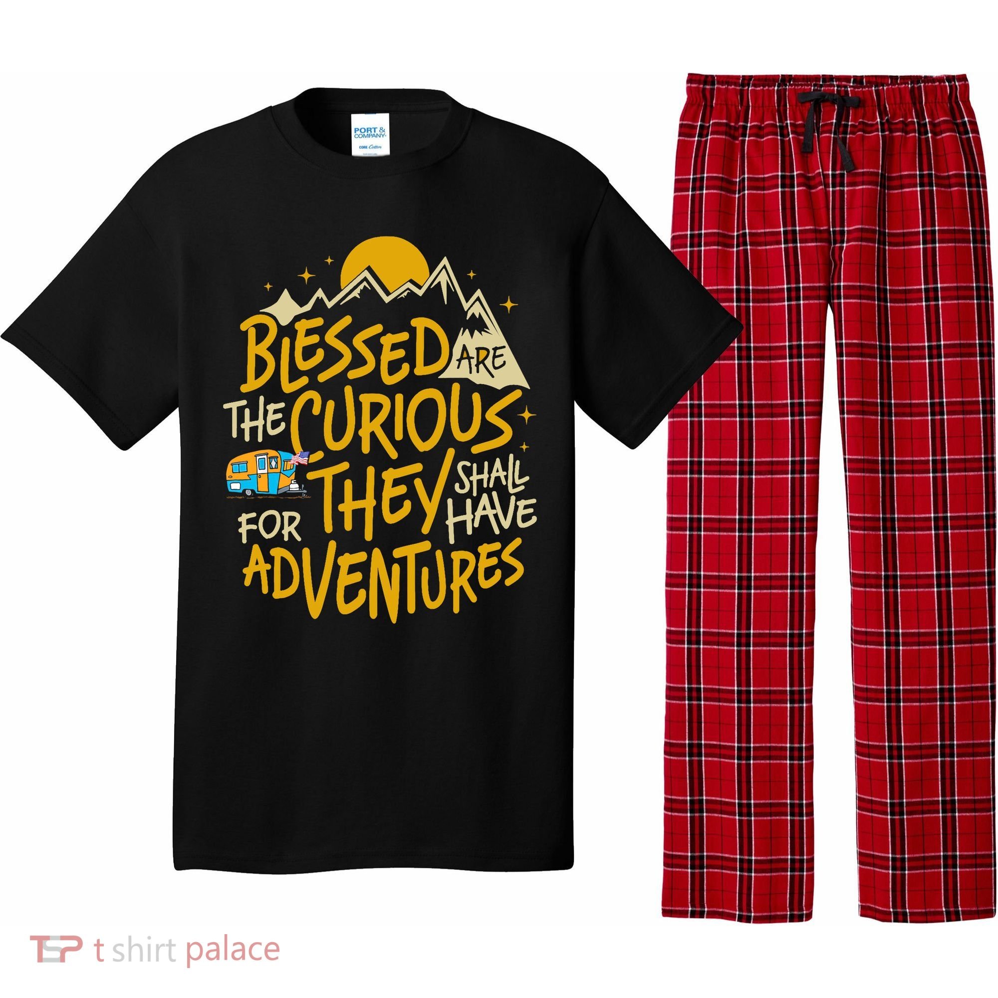 Blessed Are The Curious They Shall Have Adventures Pajama Set
