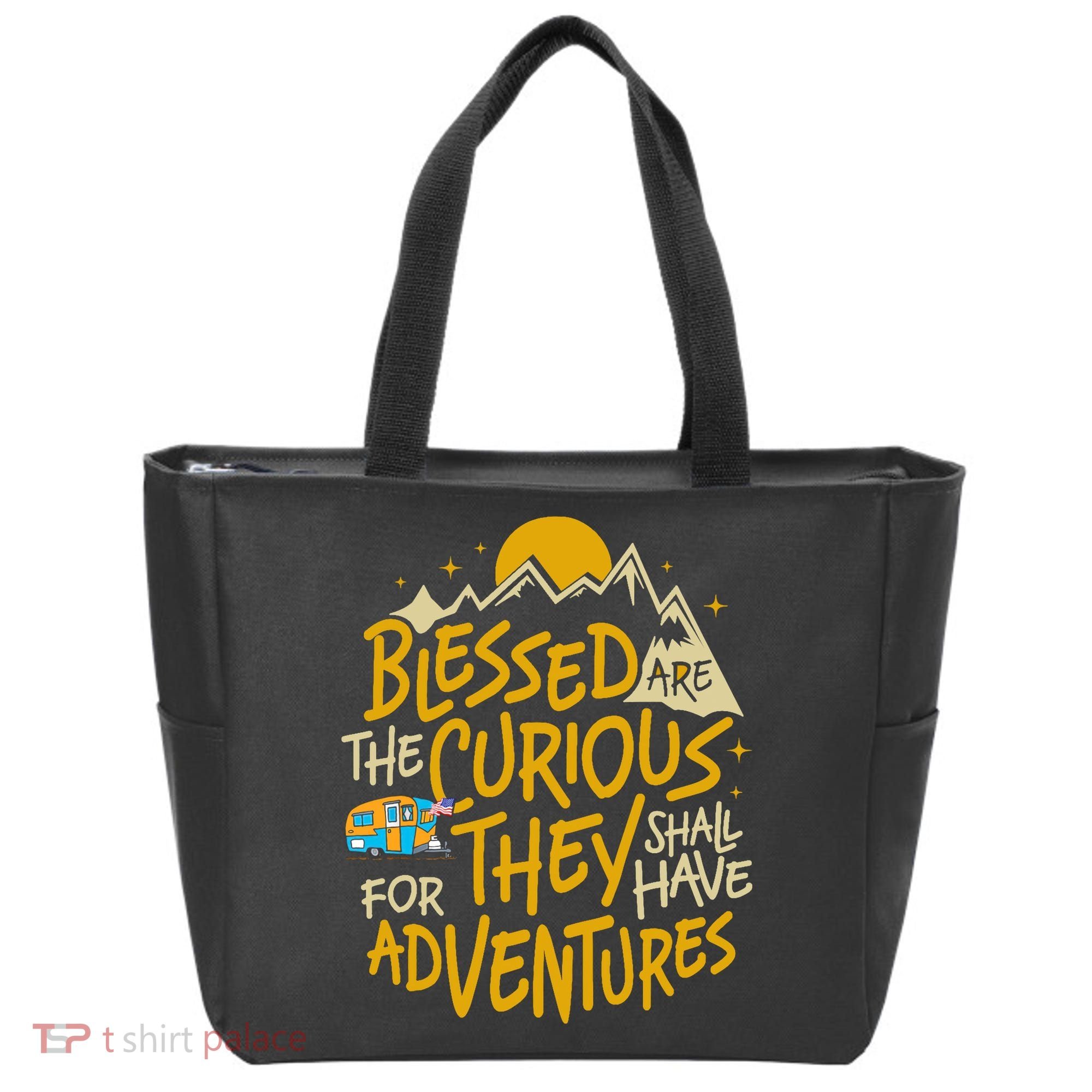 Blessed Are The Curious They Shall Have Adventures Tote Bag