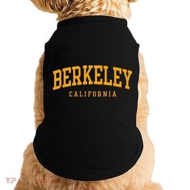Berkeley Arched Text Yellow Doggie Tank