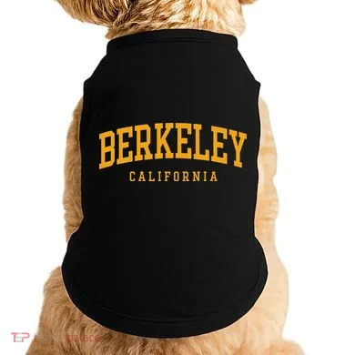 Berkeley Arched Text Yellow Doggie Tank