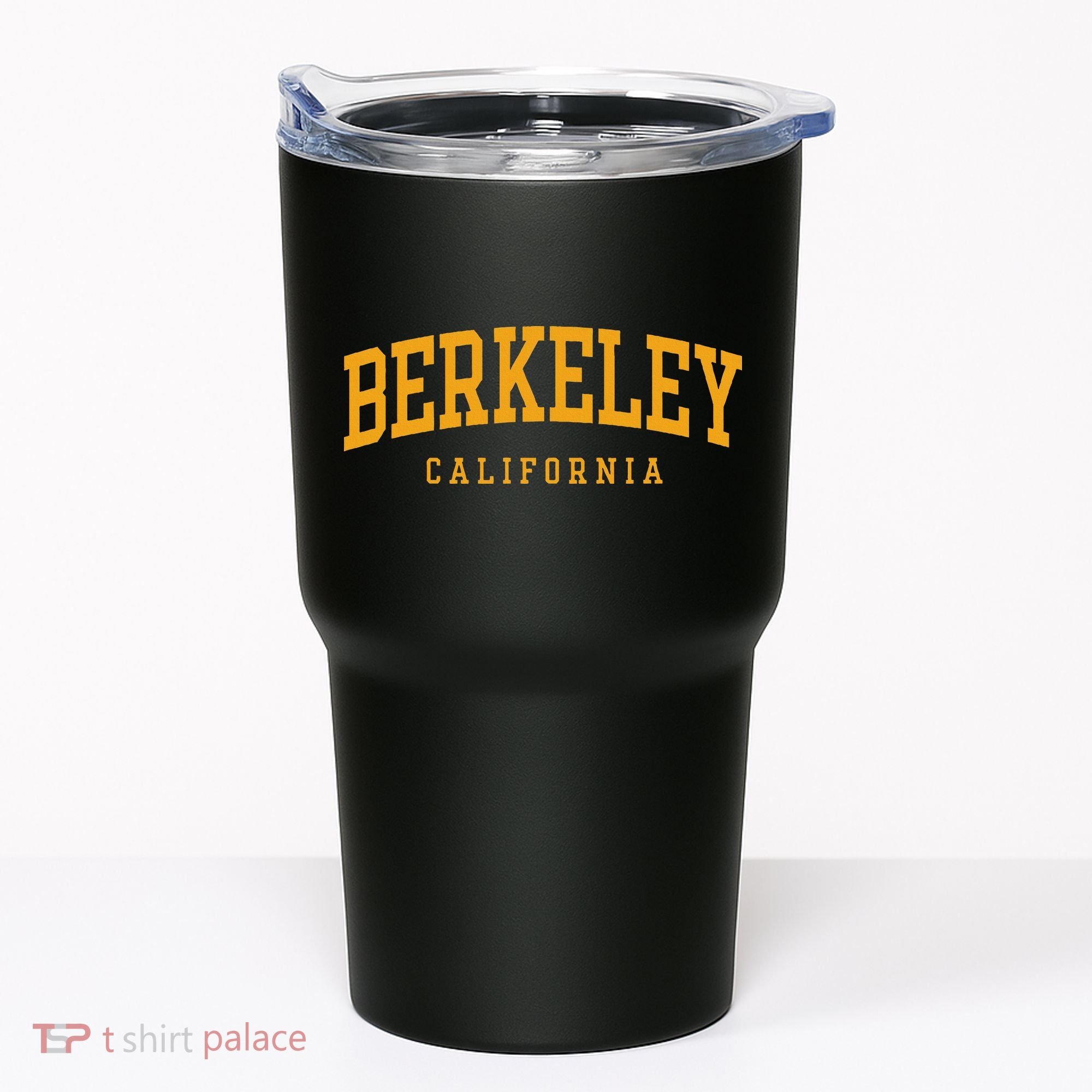 Berkeley Arched Text Yellow Tumbler