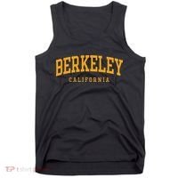Berkeley Arched Text Yellow Tank Top thumb 0