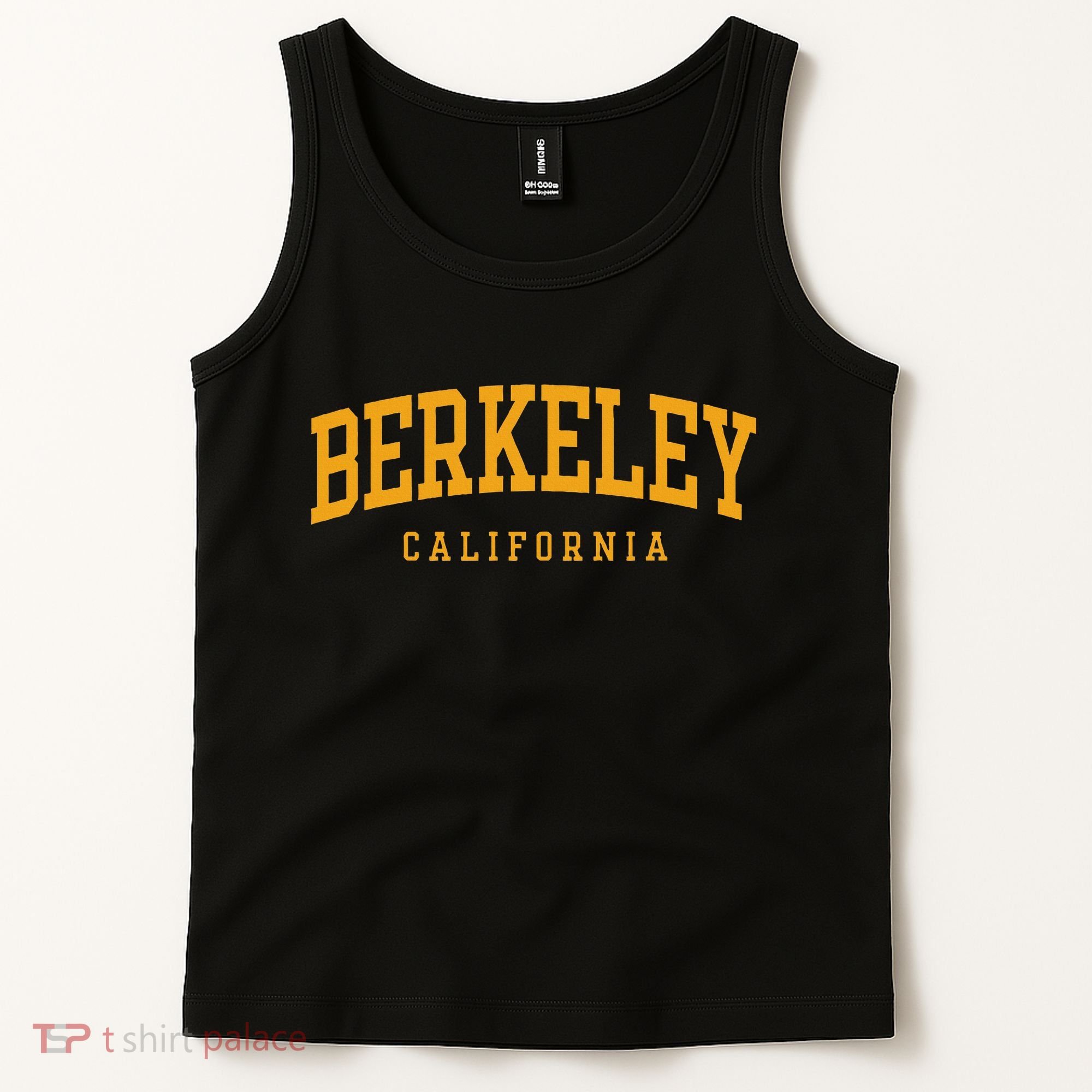 Berkeley Arched Text Yellow Tank Top