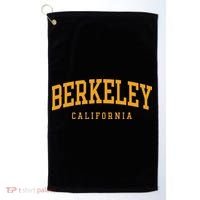 Berkeley Arched Text Yellow Golf Towel thumb 0