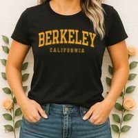 Berkeley Arched Text Yellow Women's T-Shirt thumb 2