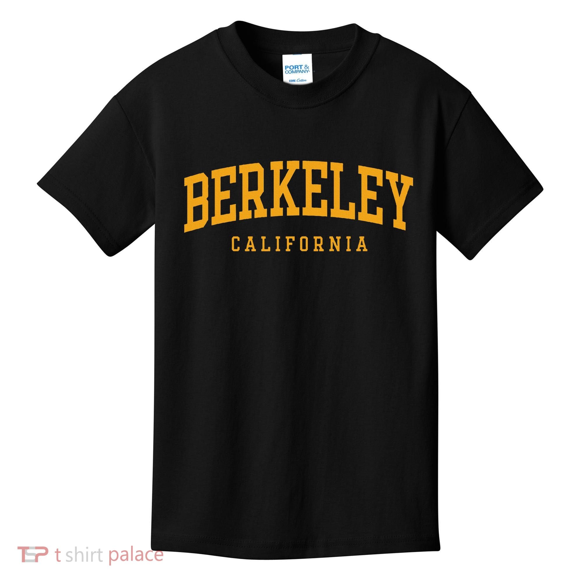 Berkeley Arched Text Yellow Kids T-Shirt